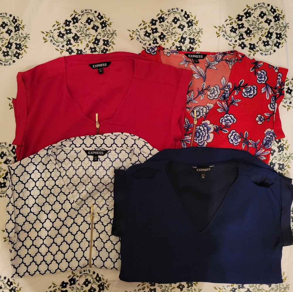 Express Short Sleeve Blouses, XXS